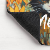 Whiskers und Sonnenblumen Bliss Cat Lover's Mousepad (Ecke)