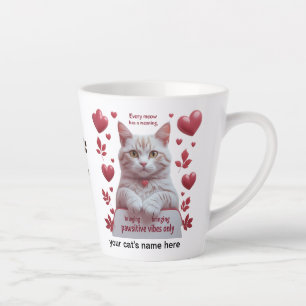 Whiskers & Warmth - 12 oz Latte Tasse mit Pawsitiv