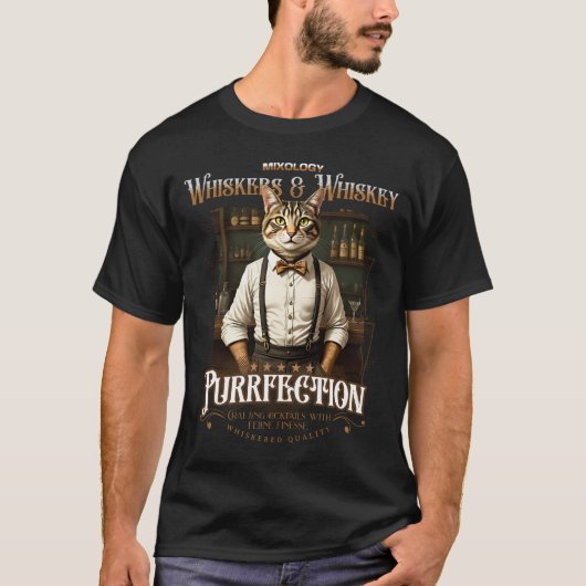 Whiskers & Whiskey Mixologist T-Shirt (Vorderseite)