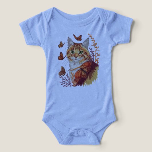 Whiskers & Wings – Cat with Monarch Butterflies (Design Vorderseite)