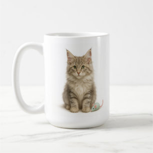 Whiskerwood Watcher - Norwegische Waldkatze Kitten Kaffeetasse