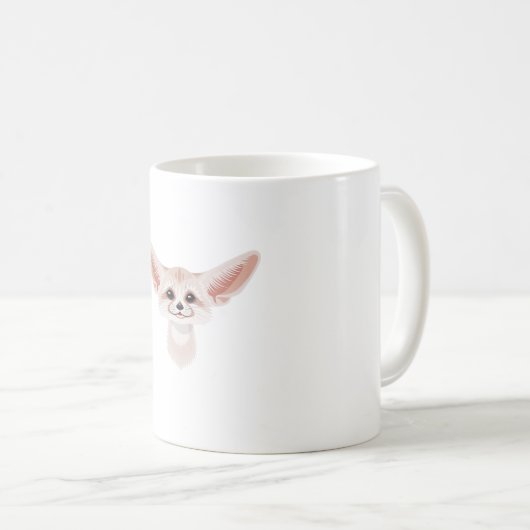 Whiskerwunder: Das Fennec Fox Portrait Kaffeetasse (VorderseiteRechts)