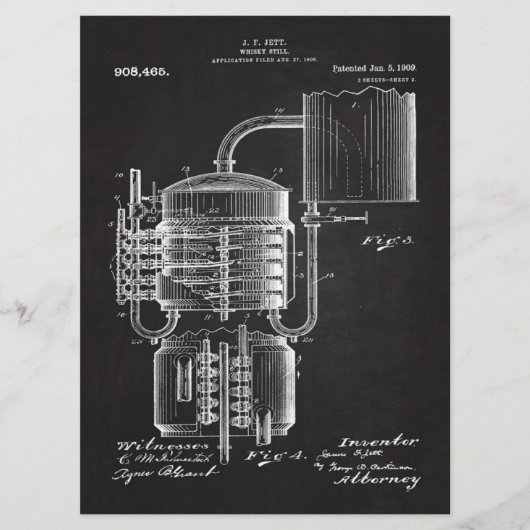 Whiskey 1909 noch menükarte (Vorderseite)