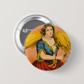 Whiskey Advertising Label, Circa 1860. Button (Vorne & Hinten)