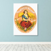 Whiskey Advertising Label, Circa 1860. Leinwanddruck (Insitu (Holzboden))