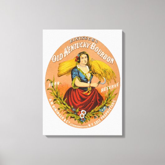 Whiskey Advertising Label, Circa 1860. Leinwanddruck (Vorderseite)