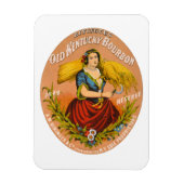 Whiskey Advertising Label, Circa 1860. Magnet (Vertikal)