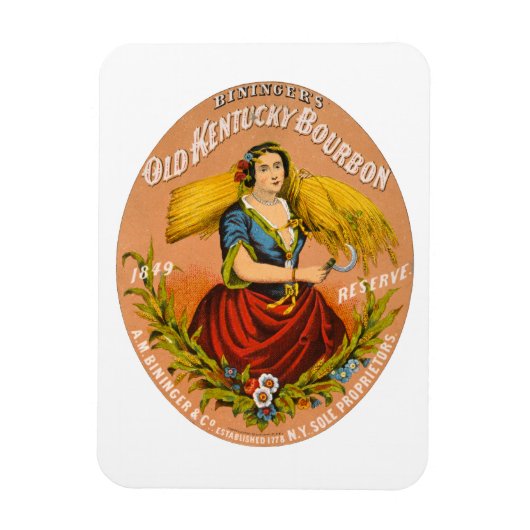 Whiskey Advertising Label, Circa 1860. Magnet (Vertikal)