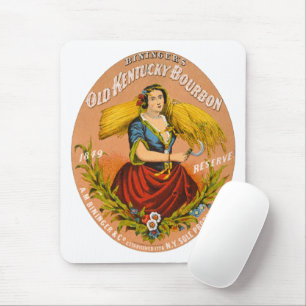Whiskey Advertising Label, Circa 1860. Mousepad