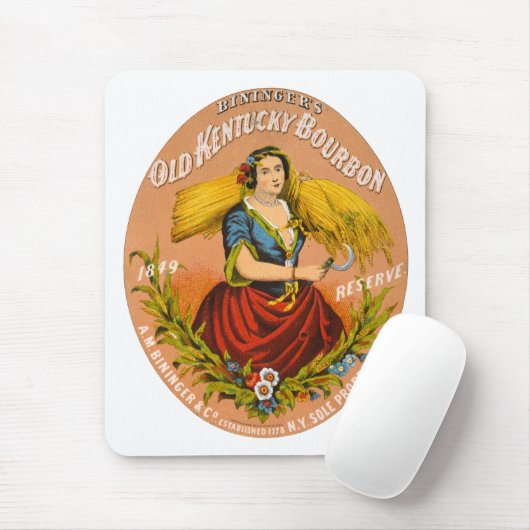 Whiskey Advertising Label, Circa 1860. Mousepad (Mit Mouse)