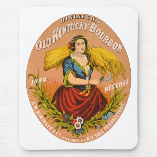 Whiskey Advertising Label, Circa 1860. Mousepad (Vorne)