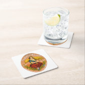 Whiskey Advertising Label, Circa 1860. Rechteckiger Pappuntersetzer (Vor Ort)