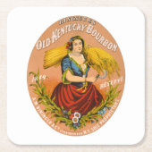 Whiskey Advertising Label, Circa 1860. Rechteckiger Pappuntersetzer (Vorderseite)