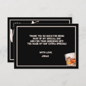 Whiskey Alco Erwachsene lass uns Party Geburtstag Dankeskarte (Vorne/Hinten)