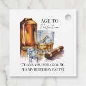 Whiskey and Cigar Men’s Birthday Party Geschenkanhänger (Rückseite)