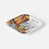 Whiskey and Cigar Men’s Birthday Party Pappteller (Gewinkelt)