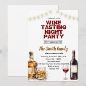 Whiskey and Wine party invitation Einladung (Vorne/Hinten)