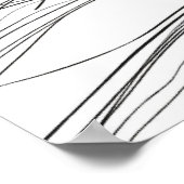 Whiskey auf den Felsen Glas minimalistische Linie Poster (Ecke)