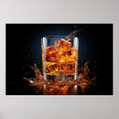 Whiskey auf den Felsen Poster (Vorne)