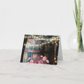 Whiskey Barrel Brautparty Empfang Dankeskarte (Rückseite)