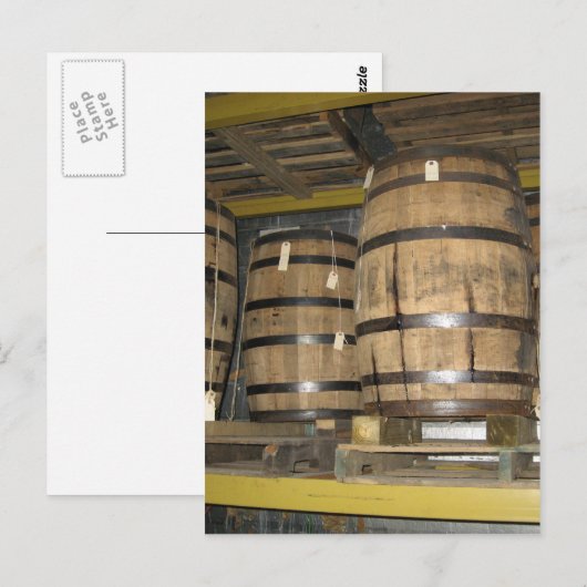Whiskey Barrels Postkarte (Vorne/Hinten)