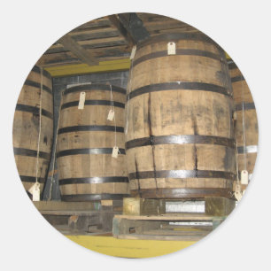 Whiskey Barrels Runder Aufkleber