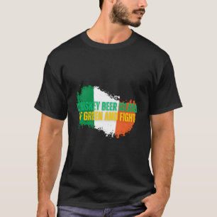 Whiskey Beer Island Green und Kampf St Patrick' T-Shirt