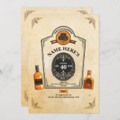 Whiskey Birthday Aged to Perfection 50. 60. Mens Einladung (Vorne/Hinten)