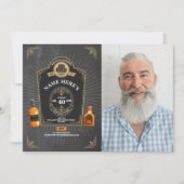 Whiskey Birthday Aged to Perfection 50 th Chalk Einladung (Vorderseite)