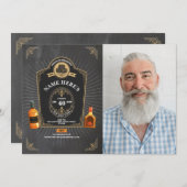 Whiskey Birthday Aged to Perfection 50 th Chalk Einladung (Vorne/Hinten)