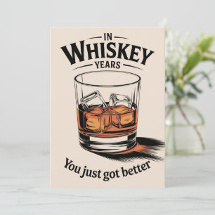 Whiskey Birthday Card Geburtstagskarte für Ihn Vat Einladung