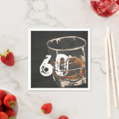 Whiskey Birthday, Einladung für Männer, EDITABLE Serviette (Beispiel)