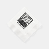 Whiskey Block Print Cocktail Party Napkins Set Serviette (Ecke)