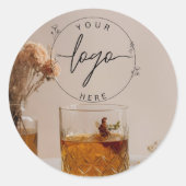 Whiskey | Boho Blume | ästhetisch Runder Aufkleber (Vorderseite)