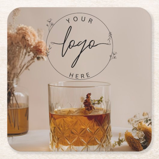 Whiskey | Boho Blume | Ästhetische Untersetzer (Vorderseite)