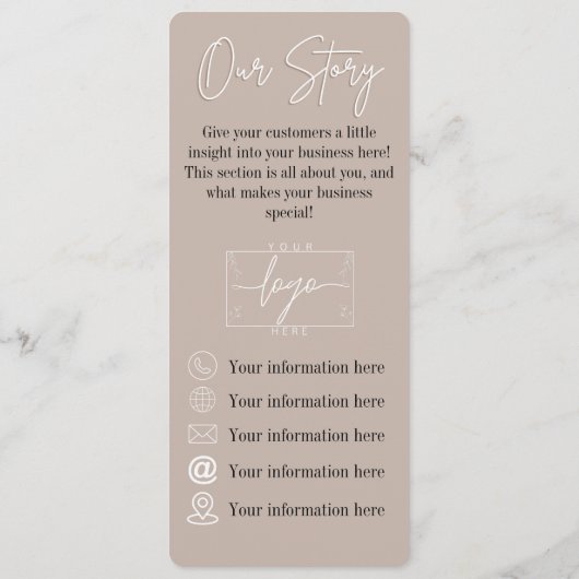 Whiskey | Boho Blume | Menükarte (Rückseite)