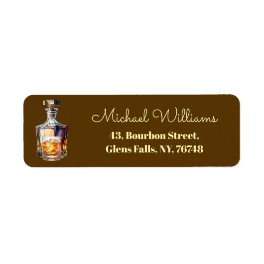 Whiskey Bottle Glass Return Address (Vorne)