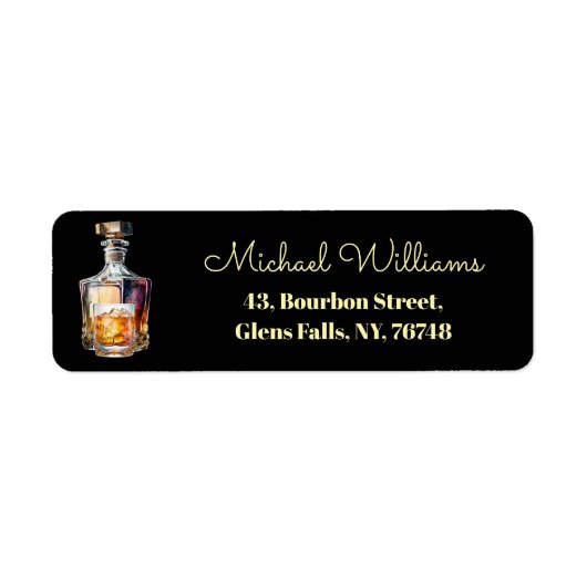 Whiskey Bottle Glass Return Address (Vorne)