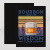 Whiskey Bourbon geht in Weisheit hervor Dankeskarte (Vorne/Hinten)