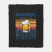 Whiskey Bourbon geht in Weisheit hervor Fleecedecke (Vorderseite)