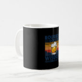 Whiskey Bourbon geht in Weisheit hervor Kaffeetasse (Vorderseite Links)