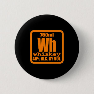 Whiskey Bourbon Hilft Alkohol TShirt Geschenk Button