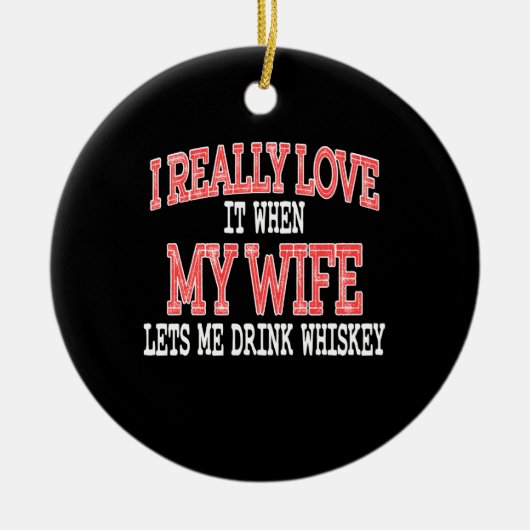 Whiskey Bourbon hilft Alkohol TShirt Geschenk Keramik Ornament (Vorne)