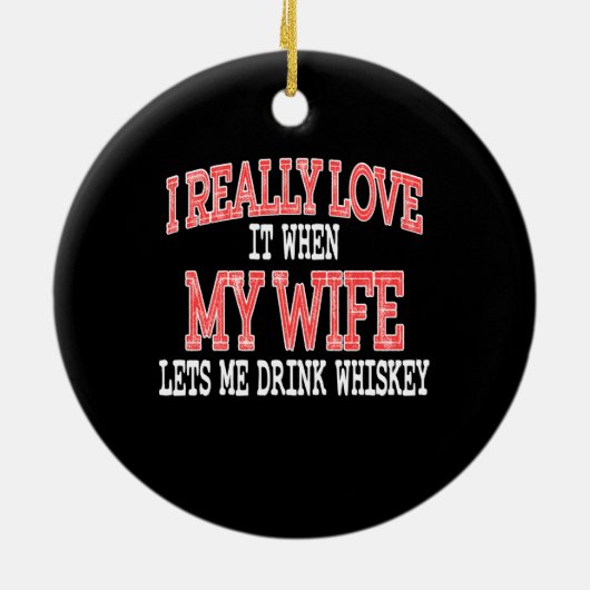 Whiskey Bourbon hilft Alkohol TShirt Geschenk Keramik Ornament (Hinten)