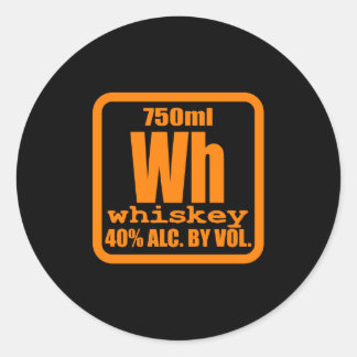 Whiskey Bourbon hilft Alkohol TShirt Geschenk Runder Aufkleber