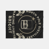 Whiskey Bourbon Making Spirits Bright Funny Christ Fleecedecke (Vorderseite (Horizontal))