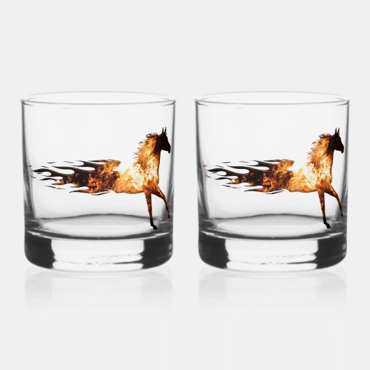 Whiskey-Brille für Feuerpferde Whiskyglas (Vorderseite)