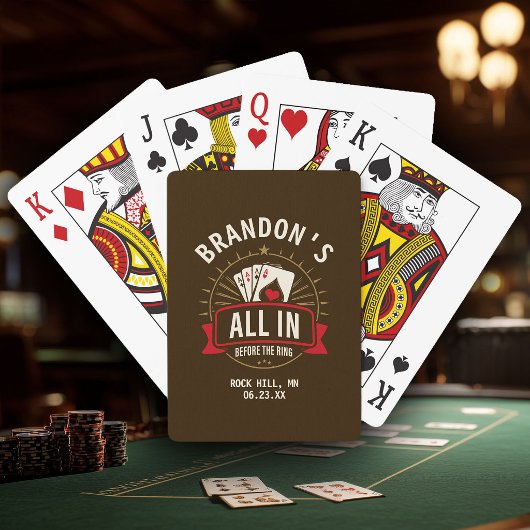 Whiskey Brown Bachelor Party Custom Poker Spielkarten