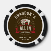 Whiskey Brown Custom Rustic Bachelor Party Pokerchips (Rückseite)