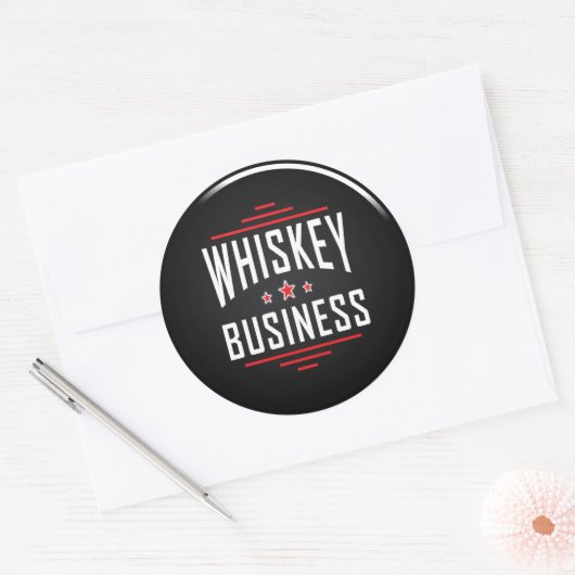 Whiskey Business Classic Round Sticker (Umschlag)